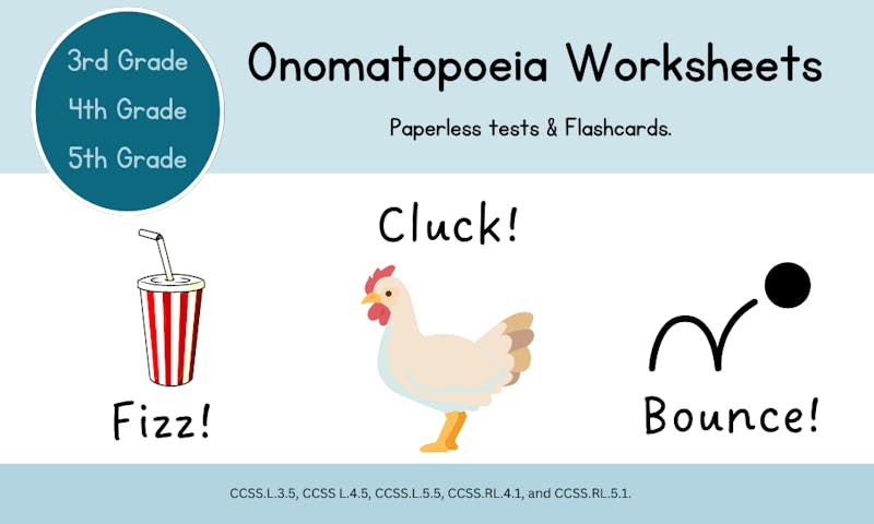 onomatopoeia worksheets